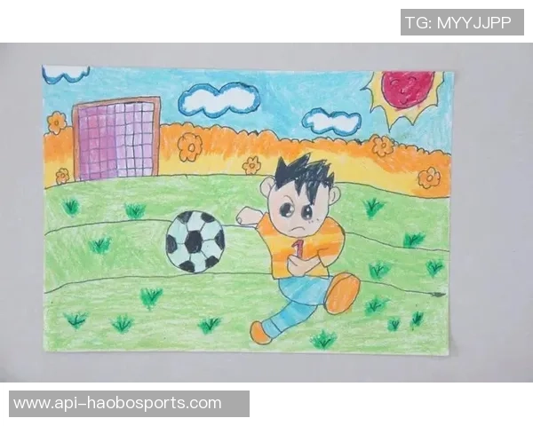 足球场上的欢乐时光卡通画展现球员们的激情与梦想